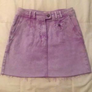 BDG denim high waisted skirt light acid wash WITH POCKETS